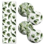 Kış Temalı Bağ Evi Konseptli Özel Tasarım 4 Yuvarlak Kırlent 1 Runner Seti Realhomes