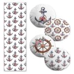 Lacivert Renkli Yılbaşı Temalı 4 Yuvarlak Kırlent 1 Runner Seti Realhomes