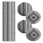 Zürafa Özel Tasarımlı 4 Yuvarlak Kırlent 1 Runner Seti Realhomes