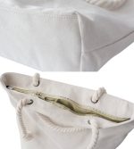 - Canta-1-2 - Realhomes  Renkli Zemin Üzerinde Çapa Desenli Dijital Baskılı Kumaş Plaj Çantası Realhomes