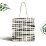 Modern Kareler Dijital Baskılı Kumaş Plaj Çantası Realhomes