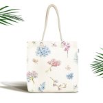 Realhomes Özel Tasarım Çiçek Desenli Kumaş Plaj Çantası Realhomes