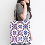 Özel Tasarım Çiçek Resimli Dijital Bakılı Kumaş Plaj Çantası Realhomes