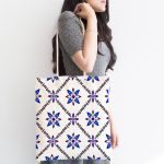 Rengarenk Çiçek Desenli Dijital Baskılı Kumaş Plaj Çantası Realhomes