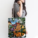 - Canta-222-1 - Realhomes Manzara Desenli Dijital Baskılı Kumaş Plaj Çantası Realhomes