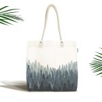 - Canta-2244 - Realhomes Orman Temalı Dijital Baskılı Modern Kumaş Plaj Çantası Realhomes