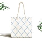 Modern Ogea Temalı Dijital Baskılı Kumaş Plaj Çantası Realhomes