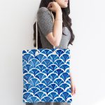 Modern Geometrik Resimli Dijital Baskılı Kumaş Plaj Çantası Realhomes