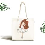 - Canta-2326 - Realhomes Fashion Girl Desenli Kumaş Plaj Çantası Realhomes