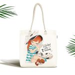 - Canta-2328 - Realhomes Living The Dream Yazılı Kumaş Plaj Çantası Realhomes