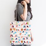 Rengarenk Kuşlar Temalı Dijital Baskılı Kumaş Plaj Çantası Realhomes