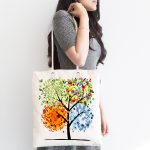 - Canta-2335-1 - Realhomes 4 Mevsim Ağaç Resimli Kumaş Plaj Çantası Realhomes