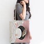 - Canta-3137-1 - Realhomes Modern 3D Mermer Desenli Dijital Baskılı Kumaş Plaj Çantası Realhomes