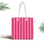 - Canta-3414 - Realhomes Victoria Pembesi Modern Tasarımlı Dijital Baskılı Kumaş Plaj Çantası Realhomes