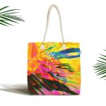 Multi Renkler Dijital Baskılı Kumaş Plaj Çantası Realhomes