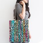 - Canta-3628-1 - Realhomes Realhomes Multi Renkler Dijital Baskılı Kumaş Plaj Çantası Realhomes