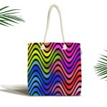 Multi Renkler Dijital Baskılı Kumaş Plaj Çantası Realhomes