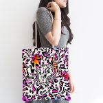 - Canta-3705-1 - Realhomes Realhomes Renkli Leopar Desenli Dijital Baskılı Kumaş Plaj Çantası Realhomes