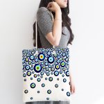 - Canta-3717-1 - Realhomes Realhomes Nazar Boncuğu Motifli Dijital Baskılı Kumaş Plaj Çantası Realhomes