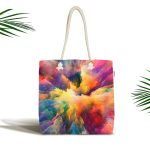 - Canta-3744 - Realhomes 3 Boyutlu Dijital Baskılı Kumaş Plaj Çantası Realhomes