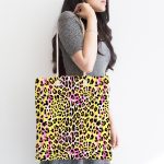 Leopar Motifli Dijital Baskılı Kumaş Plaj Çantası Realhomes