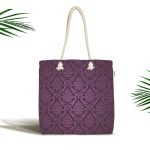 Mürdüm Büyüsü Dijital Baskılı Kumaş Plaj Çantası Realhomes