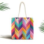 Multi Colar Dijital Baskılı Kumaş Plaj Çantası Realhomes