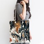 - Canta-3876-1 - Realhomes Suluboya Desenli Dijital Baskılı Kumaş Plaj Çantası Realhomes