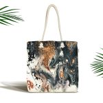 - Canta-3876 - Realhomes Suluboya Desenli Dijital Baskılı Kumaş Plaj Çantası Realhomes