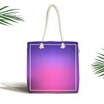 Ebru Desenli Dijital Baskılı Kumaş Plaj Çantası Realhomes