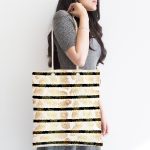 Modern Sanat Tasarımlı Dijital Baskılı Kumaş Plaj Çantası Realhomes