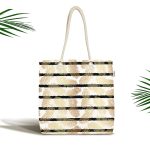 Modern Sanat Tasarımlı Dijital Baskılı Kumaş Plaj Çantası Realhomes