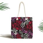 Modern Sanat Tasarımlı Dijital Baskılı Kumaş Plaj Çantası Realhomes
