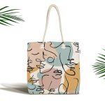 Realhomes Bohemian Rustic Özel Tasarım Dijital Baskılı Kumaş Plaj Çantası Realhomes