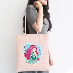 - Canta-4331-1 - Realhomes Denizkızı Desenli Özel Tasarımlı Dijital Baskılı Çocuk Odası Kumaş Plaj Çantası Realhomes