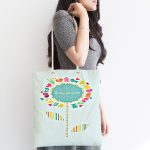 - Canta-4343-1 - Realhomes Baby Shower Yazılı Özel Tasarımlı Dijital Baskılı Çocuk Odası Kumaş Plaj Çantası Realhomes