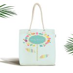 - Canta-4343 - Realhomes Baby Shower Yazılı Özel Tasarımlı Dijital Baskılı Çocuk Odası Kumaş Plaj Çantası Realhomes