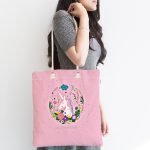 - Canta-4349-1 - Realhomes Realhomes Pembe Zeminde Unicorn At Desenli Kumaş Plaj Çantası Realhomes