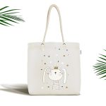 - Canta-4384 - Realhomes Realhomes Renkli Puanlı Kedicik Desenli Kumaş Plaj Çantası Realhomes