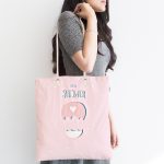 Pembe Zemin Baby Shower Temalı Özel Tasarımlı Dijital Baskılı Çocuk Odası Kumaş Plaj Çantası Realhomes