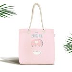 Pembe Zemin Baby Shower Temalı Özel Tasarımlı Dijital Baskılı Çocuk Odası Kumaş Plaj Çantası Realhomes