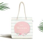 - Canta-4510 - Realhomes Baby Shower Temalı Özel Tasarımlı Dijital Baskılı Çocuk Odası Kumaş Plaj Çantası Realhomes