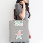 Gri Zemin Salıncak Ve Fil Motifli Özel Tasarımlı Dijital Baskılı Çocuk Odası Kumaş Plaj Çantası Realhomes