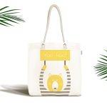 - Canta-4582 - Realhomes Realhomes Beyaz Zeminde Ayıcık Motifli Dijital Baskılı Kumaş Plaj Çantası Realhomes