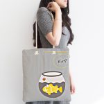 Gri Zeminde Akvaryum Temalı Çocuk Odası Kumaş Plaj Çantası Realhomes