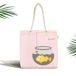 - Canta-4589 - Realhomes Pembe Zeminde Akvaryum Temalı Çocuk Odası Kumaş Plaj Çantası Realhomes