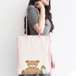 - Canta-4606-1 - Realhomes Ayıcık Ve Biberon Desenli Özel Tasarımlı Dijital Baskılı Çocuk Odası Kumaş Plaj Çantası Realhomes