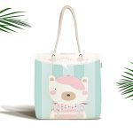 - Canta-4669 - Realhomes Welcome A Little Boy Yazılı Özel Tasarımlı Dijital Baskılı Çocuk Odası Kumaş Plaj Çantası Realhomes