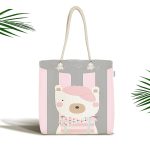 Welcome A Little Boy Yazılı Özel Tasarımlı Dijital Baskılı Çocuk Odası Kumaş Plaj Çantası Realhomes