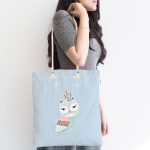 Mavi Zeminde Sevimli Baykuş Desenli Dijital Baskılı Çocuk Odası Kumaş Plaj Çantası Realhomes